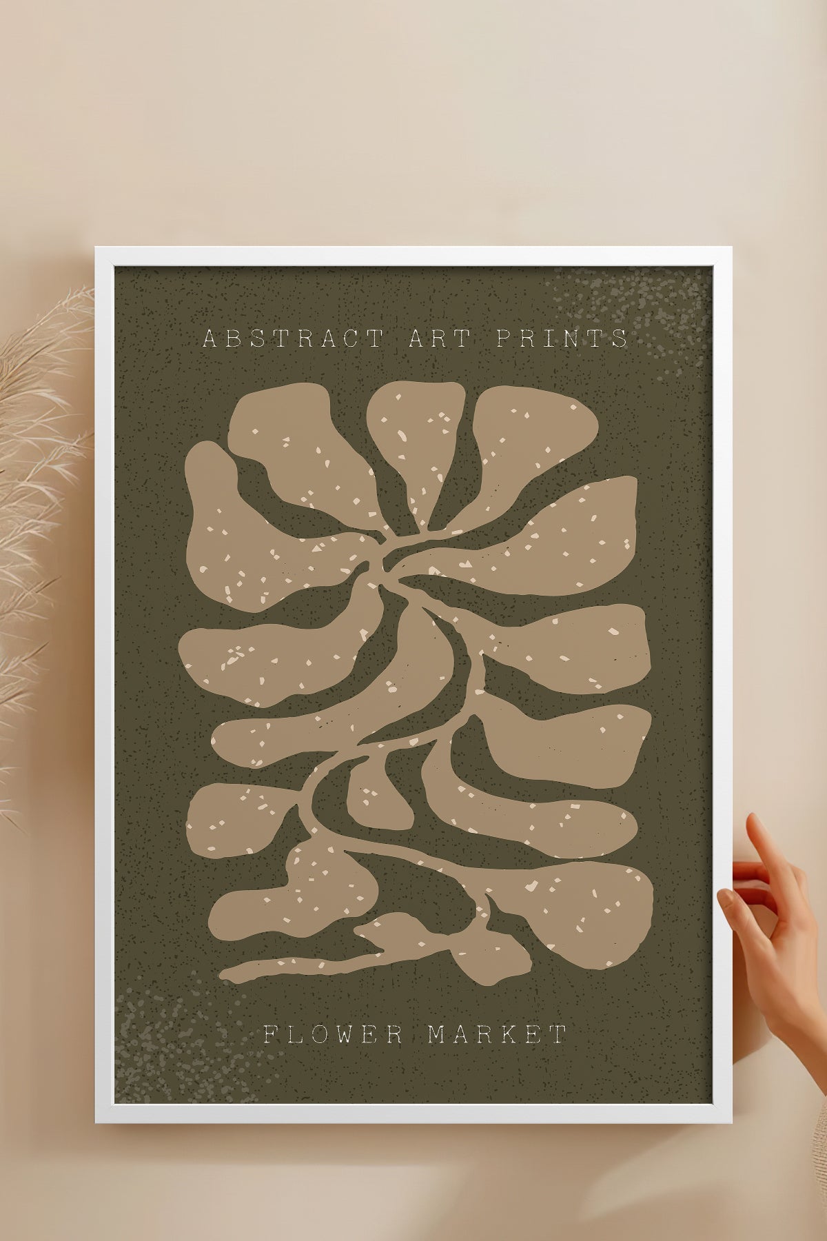 HOMEPACK Ahşap Çerçeveli Tablo Çerçeveli Poster Sanatsal Modern Duvar Dekoru FLOWER-13