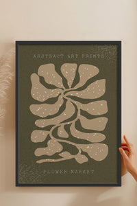 HOMEPACK Ahşap Çerçeveli Tablo Çerçeveli Poster Sanatsal Modern Duvar Dekoru FLOWER-13
