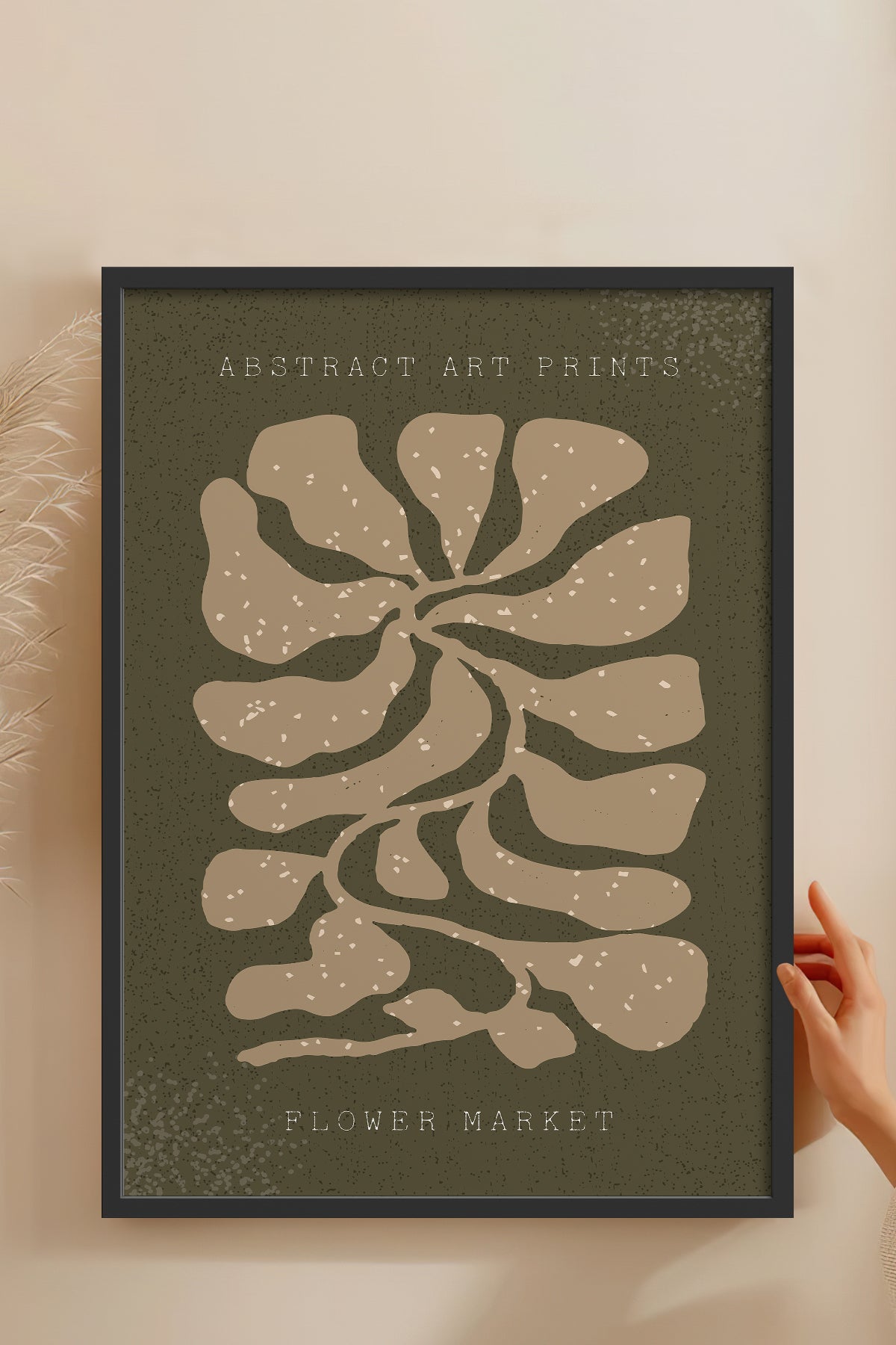 HOMEPACK Ahşap Çerçeveli Tablo Çerçeveli Poster Sanatsal Modern Duvar Dekoru FLOWER-13
