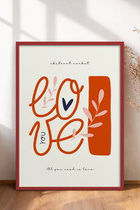 HOMEPACK Ahşap Çerçeveli Tablo Çerçeveli Poster Sanatsal Modern Duvar Dekoru FLOWER-130