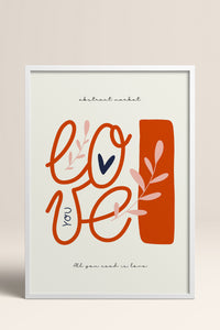 HOMEPACK Ahşap Çerçeveli Tablo Çerçeveli Poster Sanatsal Modern Duvar Dekoru FLOWER-130