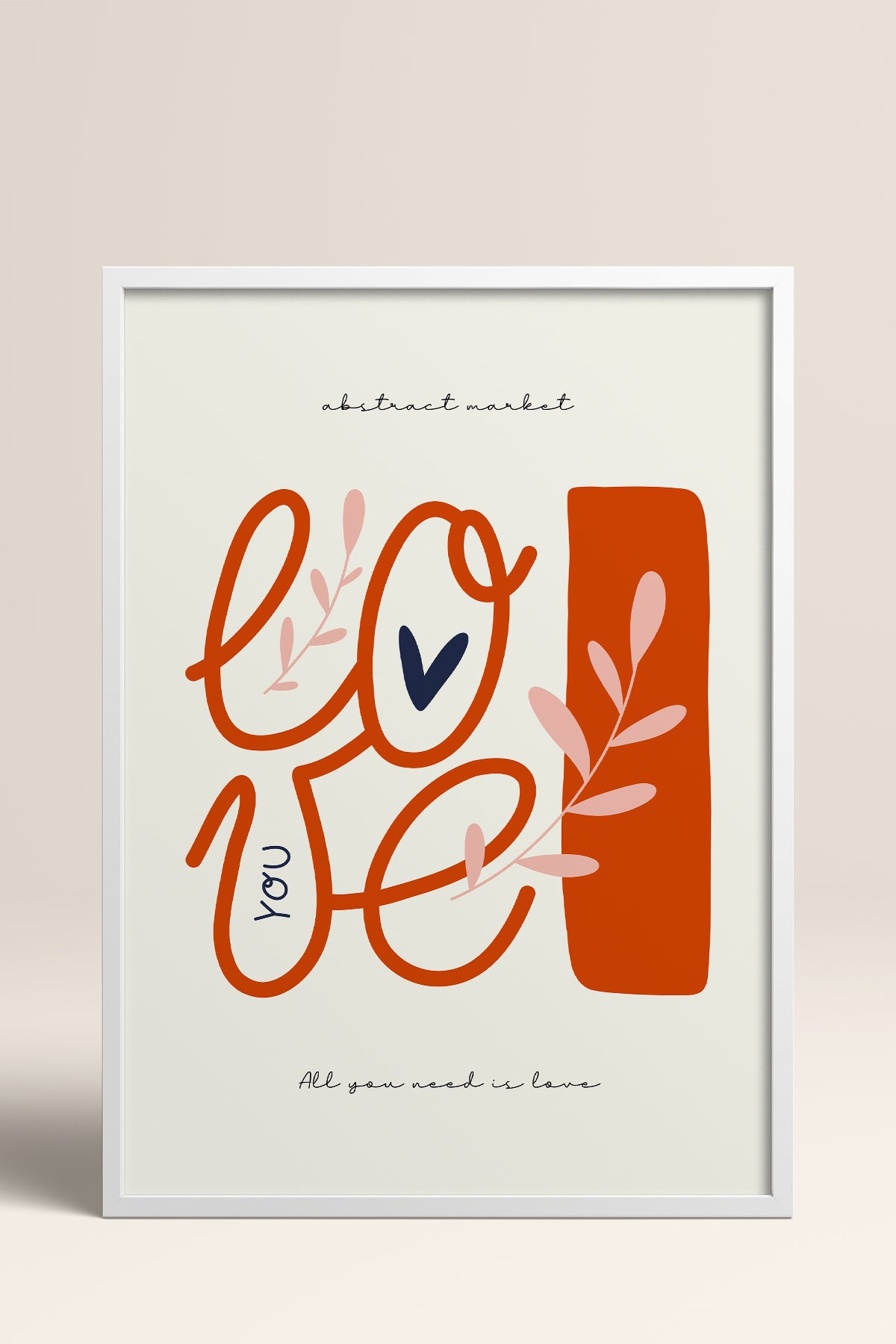 HOMEPACK Ahşap Çerçeveli Tablo Çerçeveli Poster Sanatsal Modern Duvar Dekoru FLOWER-130