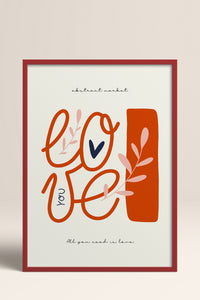 HOMEPACK Ahşap Çerçeveli Tablo Çerçeveli Poster Sanatsal Modern Duvar Dekoru FLOWER-130