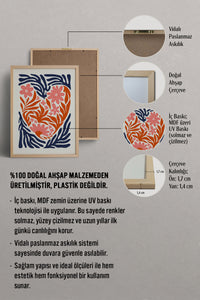 HOMEPACK Ahşap Çerçeveli Tablo Çerçeveli Poster Sanatsal Modern Duvar Dekoru FLOWER-131