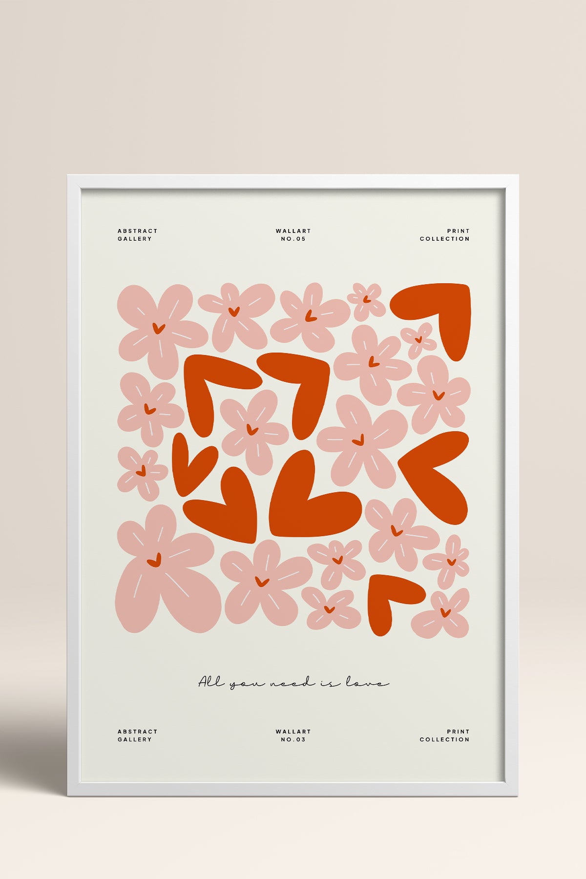 HOMEPACK Ahşap Çerçeveli Tablo Çerçeveli Poster Sanatsal Modern Duvar Dekoru FLOWER-132
