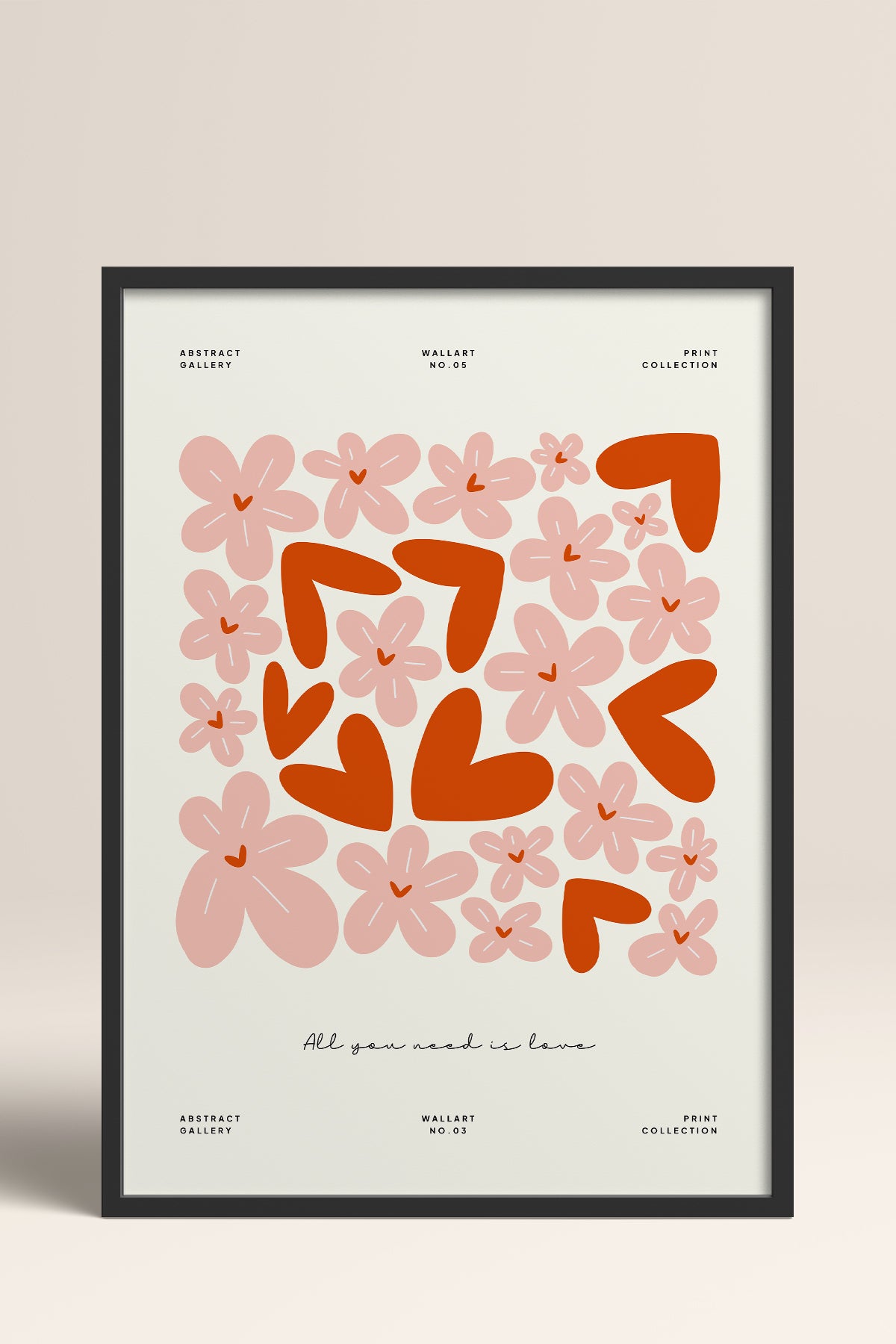 HOMEPACK Ahşap Çerçeveli Tablo Çerçeveli Poster Sanatsal Modern Duvar Dekoru FLOWER-132