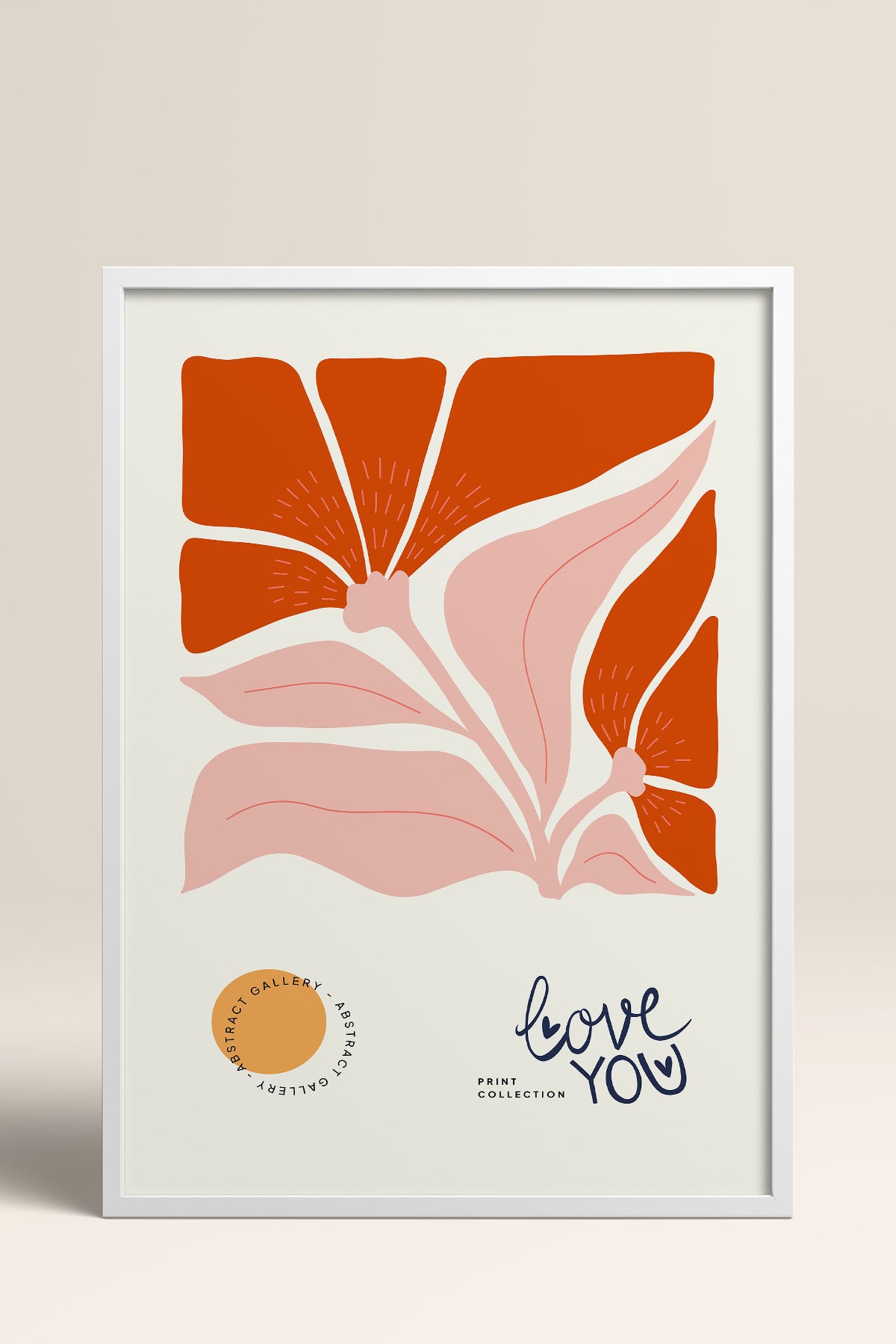 HOMEPACK Ahşap Çerçeveli Tablo Çerçeveli Poster Sanatsal Modern Duvar Dekoru FLOWER-133
