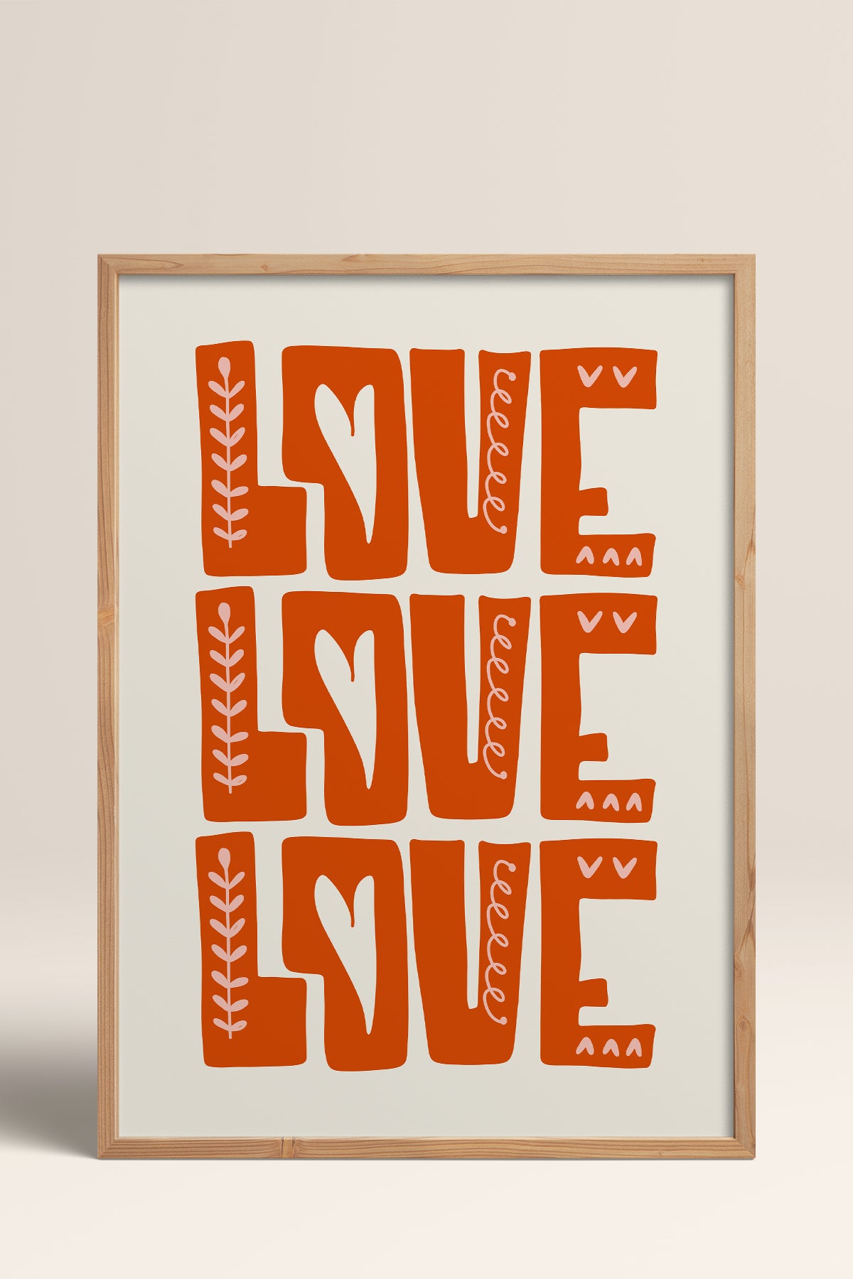 HOMEPACK Ahşap Çerçeveli Tablo Çerçeveli Poster Sanatsal Modern Duvar Dekoru FLOWER-134