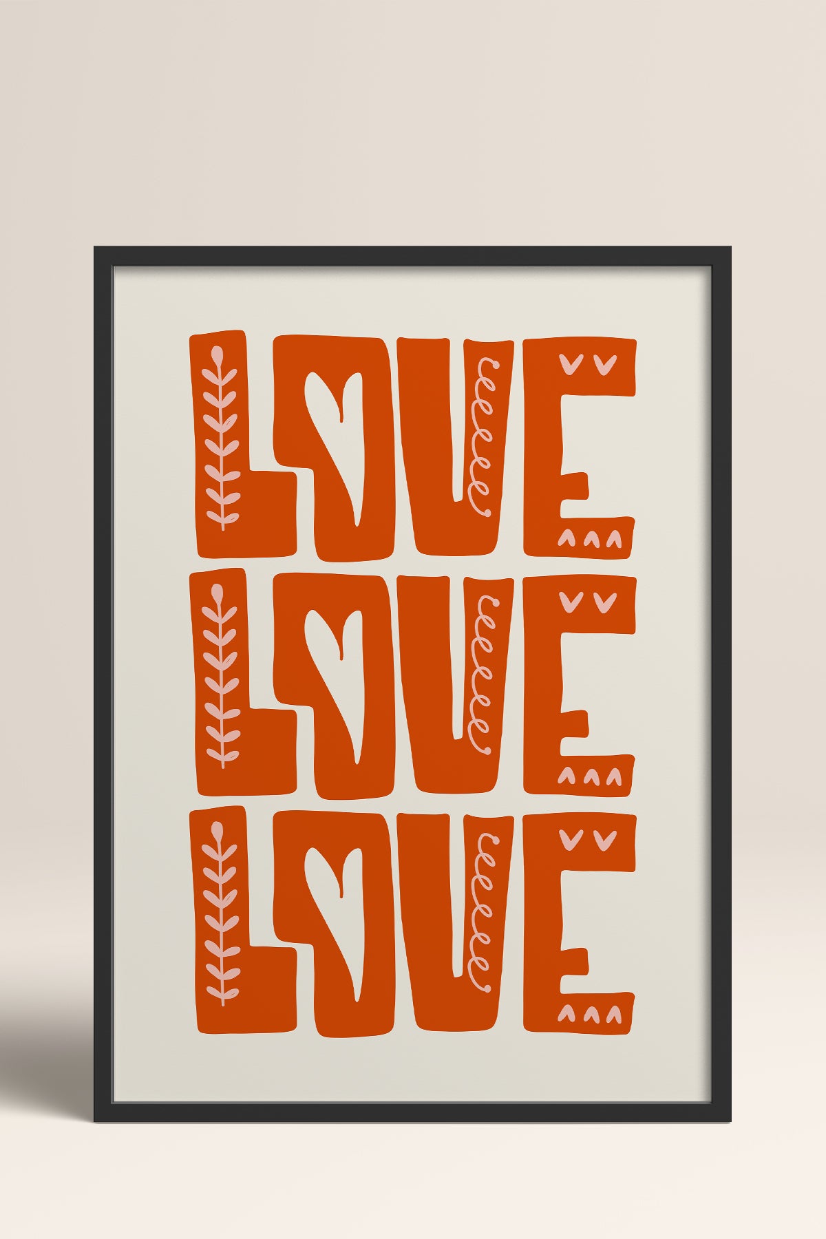 HOMEPACK Ahşap Çerçeveli Tablo Çerçeveli Poster Sanatsal Modern Duvar Dekoru FLOWER-134