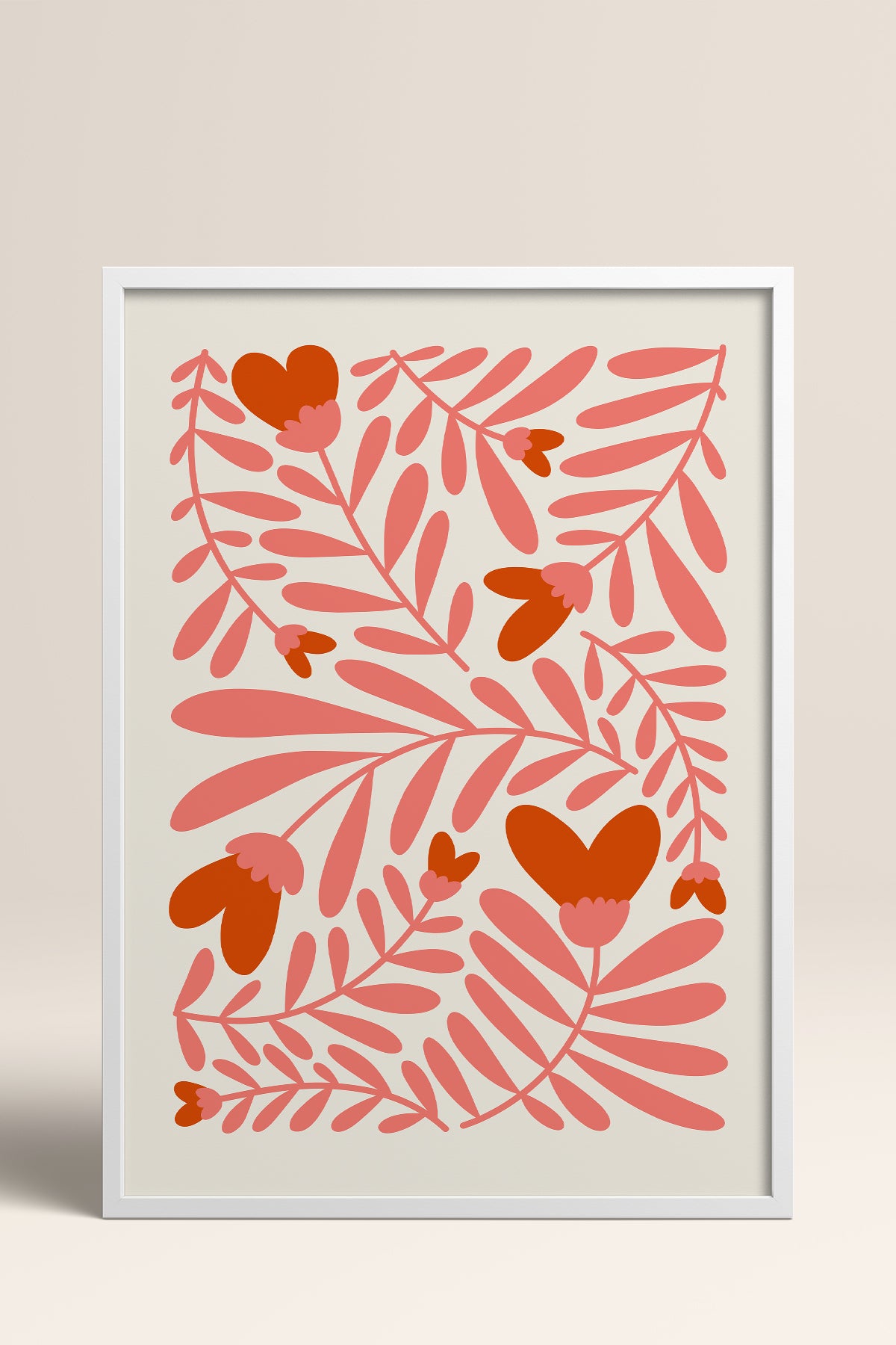 HOMEPACK Ahşap Çerçeveli Tablo Çerçeveli Poster Sanatsal Modern Duvar Dekoru FLOWER-135