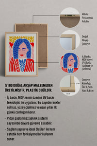 HOMEPACK Ahşap Çerçeveli Tablo Çerçeveli Poster Sanatsal Modern Duvar Dekoru FLOWER-136