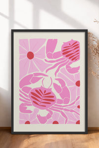 HOMEPACK Ahşap Çerçeveli Tablo Çerçeveli Poster Sanatsal Modern Duvar Dekoru FLOWER-137
