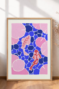 HOMEPACK Ahşap Çerçeveli Tablo Çerçeveli Poster Sanatsal Modern Duvar Dekoru FLOWER-139
