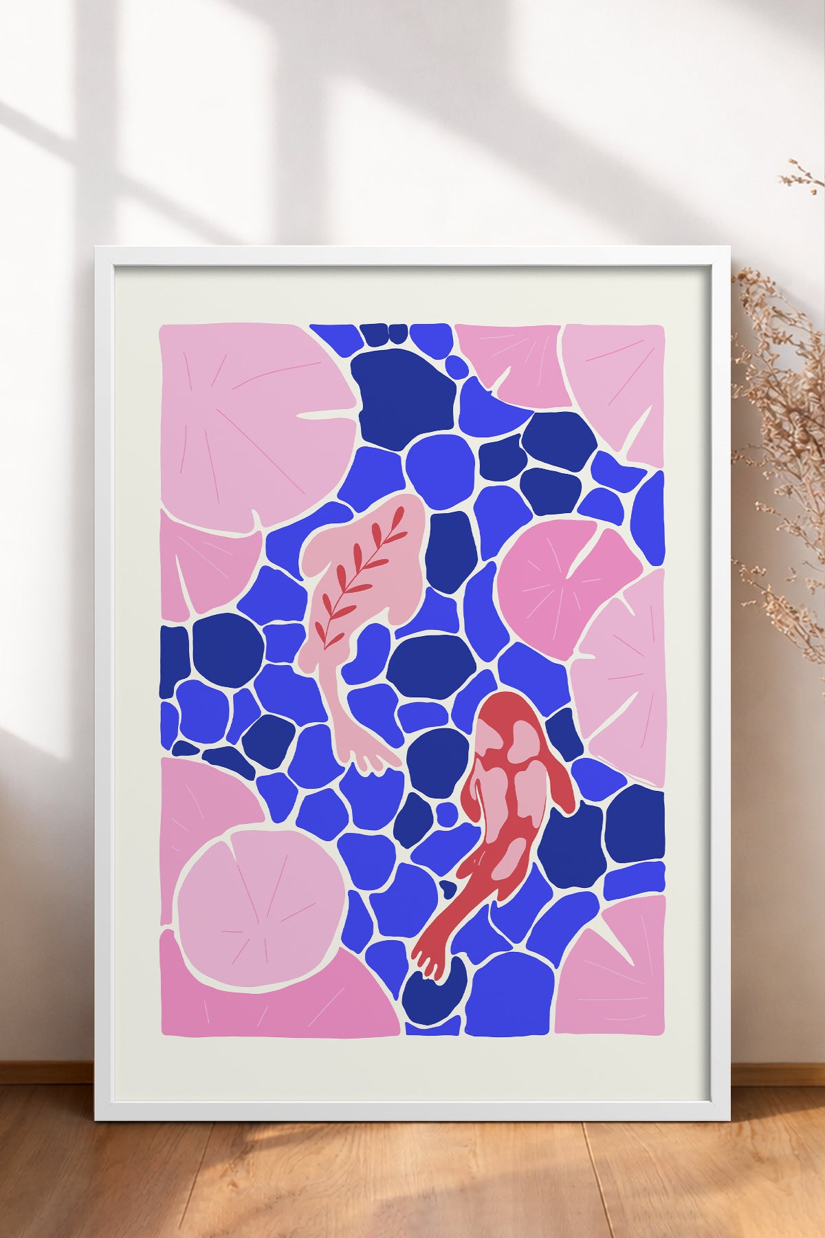 HOMEPACK Ahşap Çerçeveli Tablo Çerçeveli Poster Sanatsal Modern Duvar Dekoru FLOWER-139
