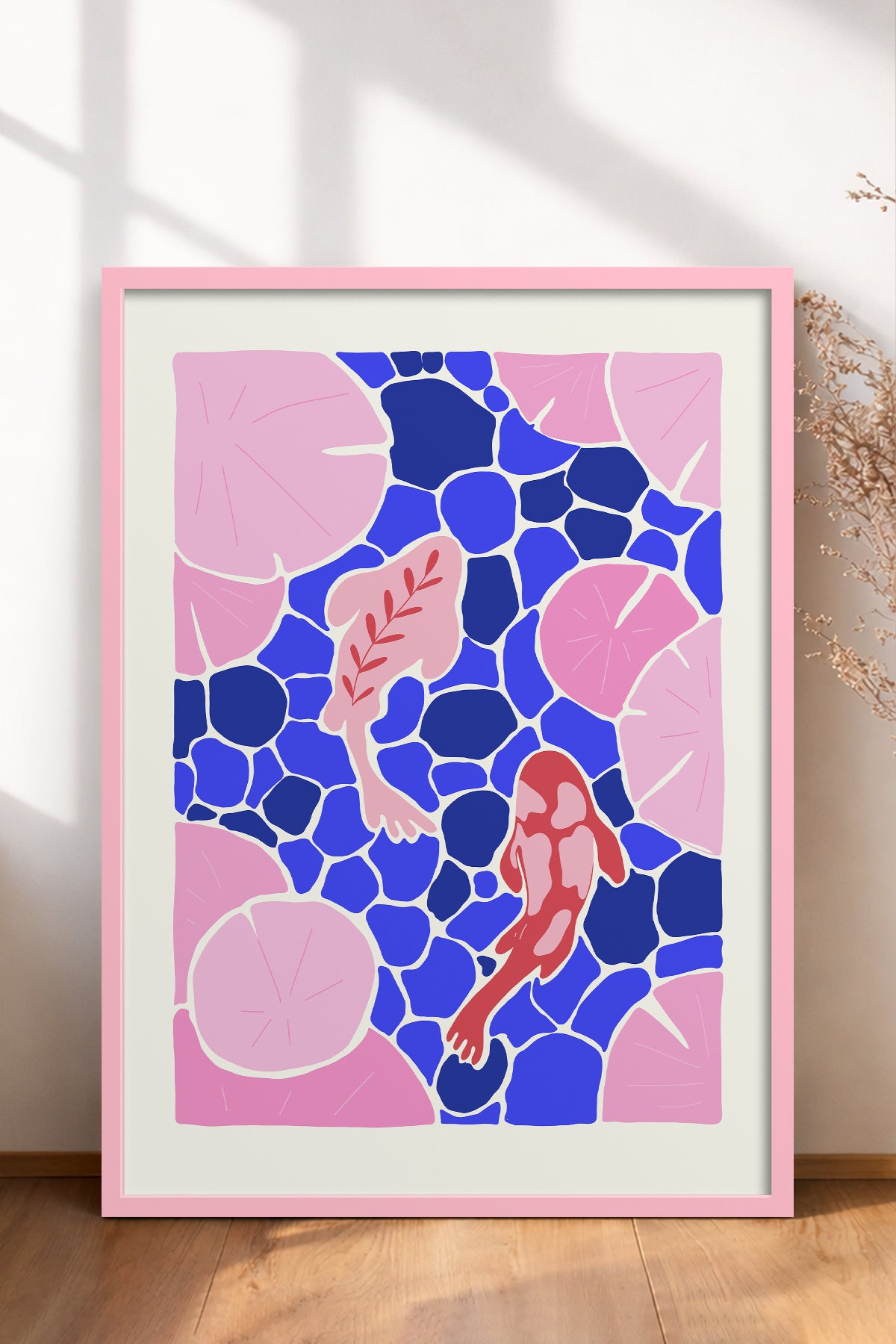 HOMEPACK Ahşap Çerçeveli Tablo Çerçeveli Poster Sanatsal Modern Duvar Dekoru FLOWER-139