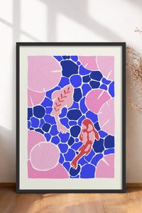HOMEPACK Ahşap Çerçeveli Tablo Çerçeveli Poster Sanatsal Modern Duvar Dekoru FLOWER-139