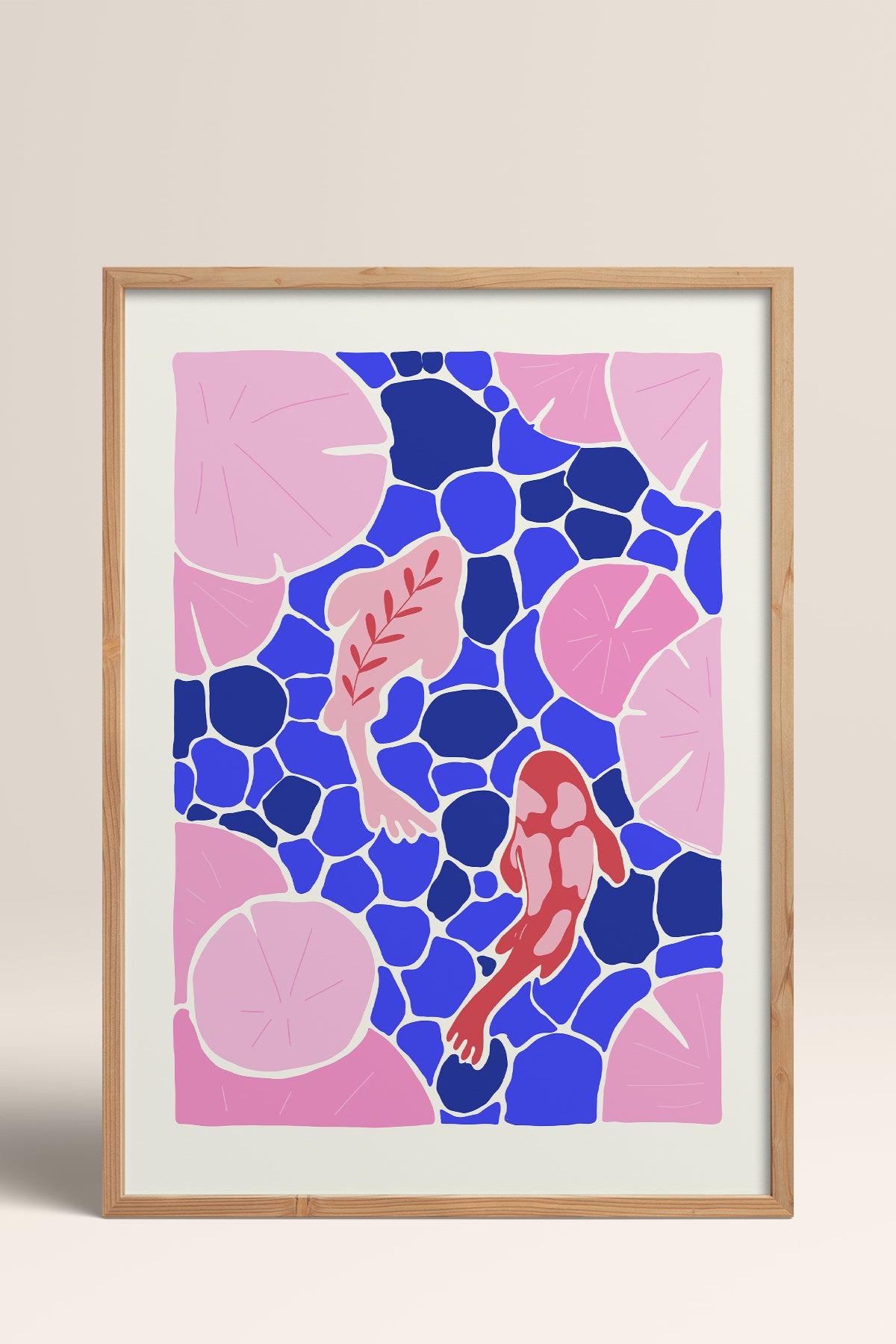 HOMEPACK Ahşap Çerçeveli Tablo Çerçeveli Poster Sanatsal Modern Duvar Dekoru FLOWER-139