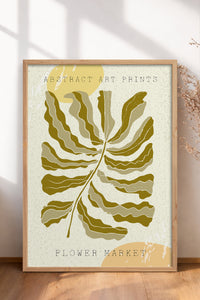HOMEPACK Ahşap Çerçeveli Tablo Çerçeveli Poster Sanatsal Modern Duvar Dekoru FLOWER-14