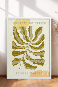 HOMEPACK Ahşap Çerçeveli Tablo Çerçeveli Poster Sanatsal Modern Duvar Dekoru FLOWER-14