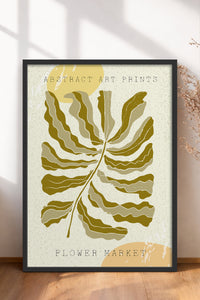 HOMEPACK Ahşap Çerçeveli Tablo Çerçeveli Poster Sanatsal Modern Duvar Dekoru FLOWER-14