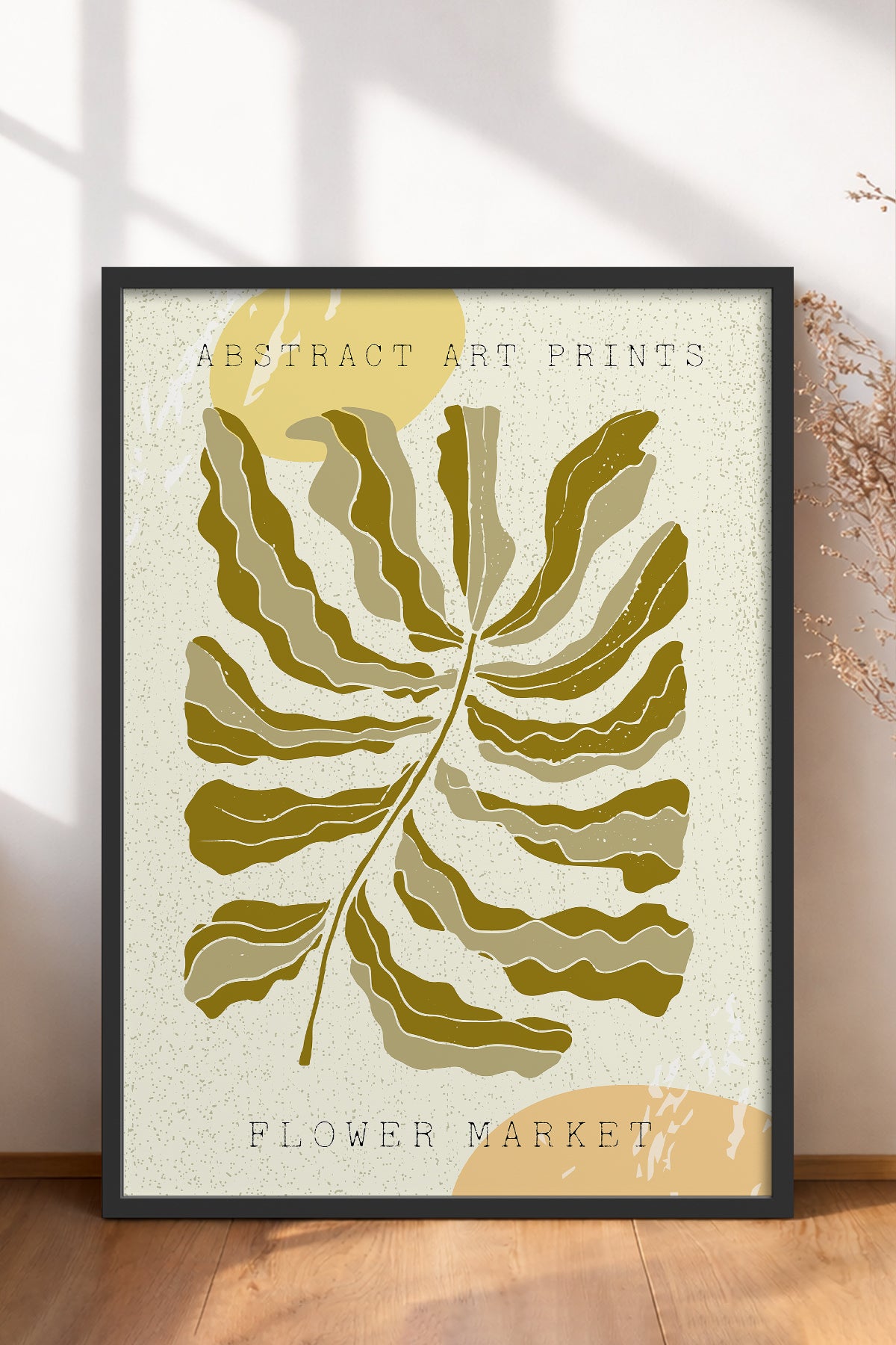 HOMEPACK Ahşap Çerçeveli Tablo Çerçeveli Poster Sanatsal Modern Duvar Dekoru FLOWER-14