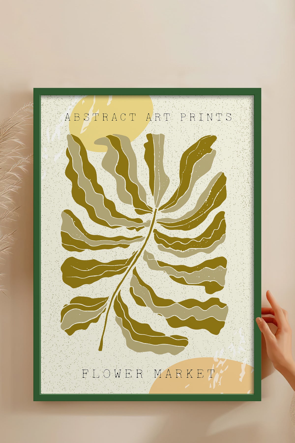 HOMEPACK Ahşap Çerçeveli Tablo Çerçeveli Poster Sanatsal Modern Duvar Dekoru FLOWER-14