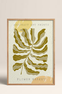 HOMEPACK Ahşap Çerçeveli Tablo Çerçeveli Poster Sanatsal Modern Duvar Dekoru FLOWER-14