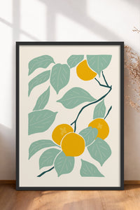 HOMEPACK Ahşap Çerçeveli Tablo Çerçeveli Poster Sanatsal Modern Duvar Dekoru FLOWER-140