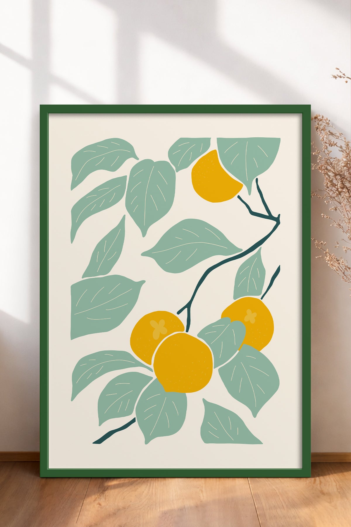 HOMEPACK Ahşap Çerçeveli Tablo Çerçeveli Poster Sanatsal Modern Duvar Dekoru FLOWER-140