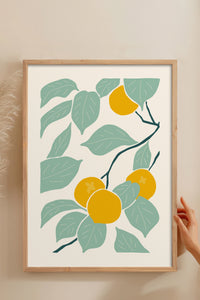 HOMEPACK Ahşap Çerçeveli Tablo Çerçeveli Poster Sanatsal Modern Duvar Dekoru FLOWER-140