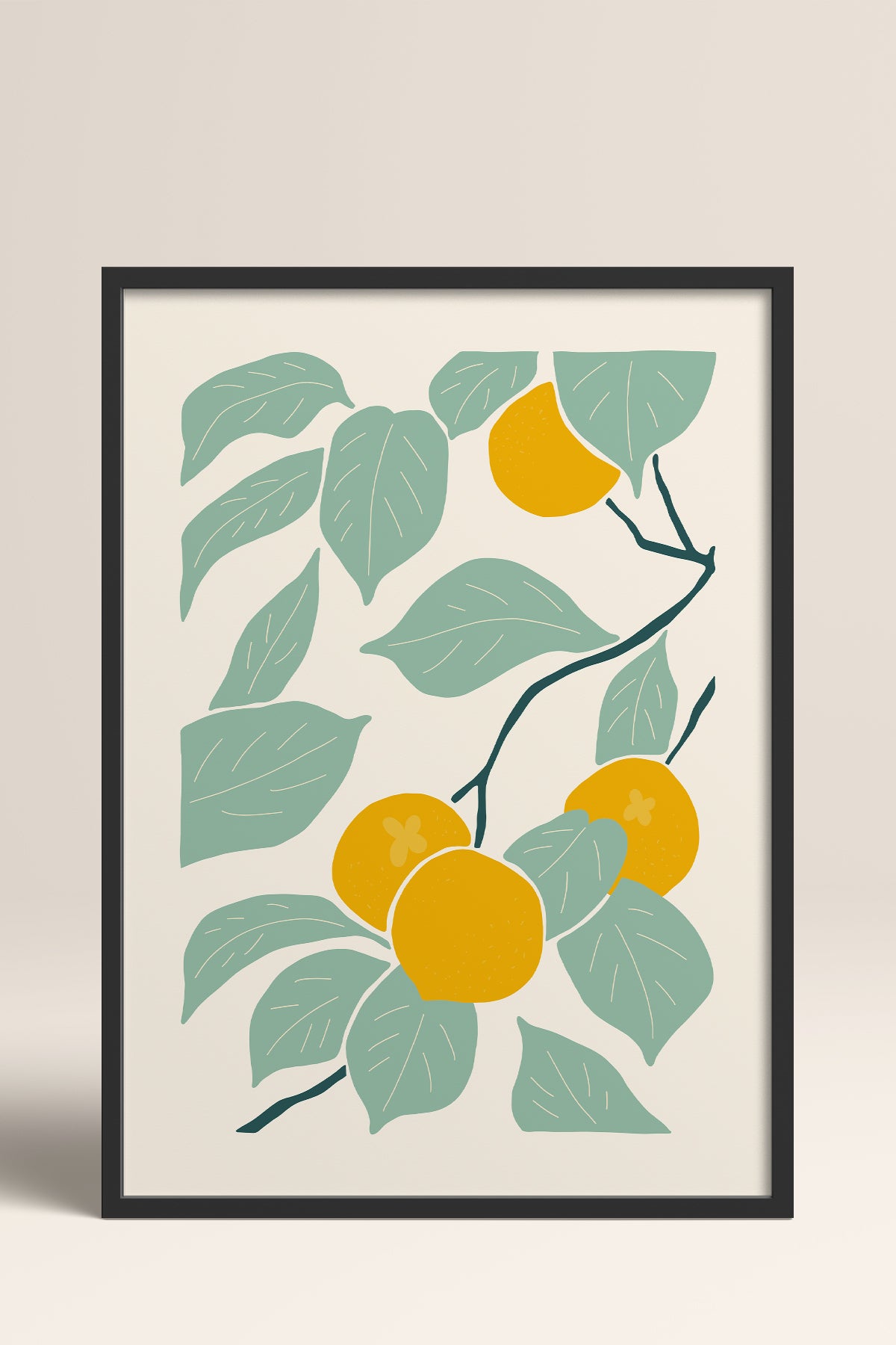 HOMEPACK Ahşap Çerçeveli Tablo Çerçeveli Poster Sanatsal Modern Duvar Dekoru FLOWER-140