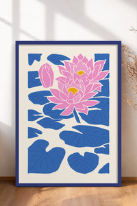 HOMEPACK Ahşap Çerçeveli Tablo Çerçeveli Poster Sanatsal Modern Duvar Dekoru FLOWER-141