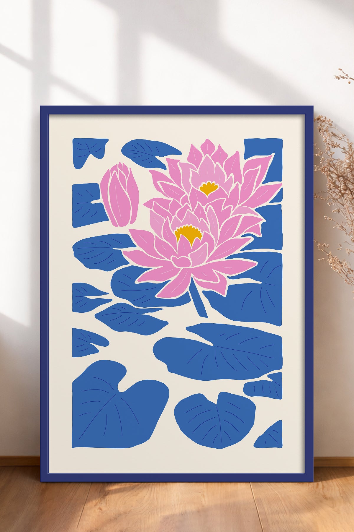 HOMEPACK Ahşap Çerçeveli Tablo Çerçeveli Poster Sanatsal Modern Duvar Dekoru FLOWER-141