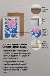 HOMEPACK Ahşap Çerçeveli Tablo Çerçeveli Poster Sanatsal Modern Duvar Dekoru FLOWER-141