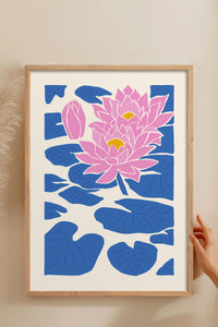 HOMEPACK Ahşap Çerçeveli Tablo Çerçeveli Poster Sanatsal Modern Duvar Dekoru FLOWER-141