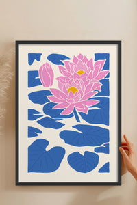 HOMEPACK Ahşap Çerçeveli Tablo Çerçeveli Poster Sanatsal Modern Duvar Dekoru FLOWER-141