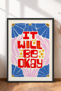 HOMEPACK Ahşap Çerçeveli Tablo Çerçeveli Poster Sanatsal Modern Duvar Dekoru FLOWER-142