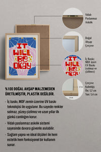 HOMEPACK Ahşap Çerçeveli Tablo Çerçeveli Poster Sanatsal Modern Duvar Dekoru FLOWER-142