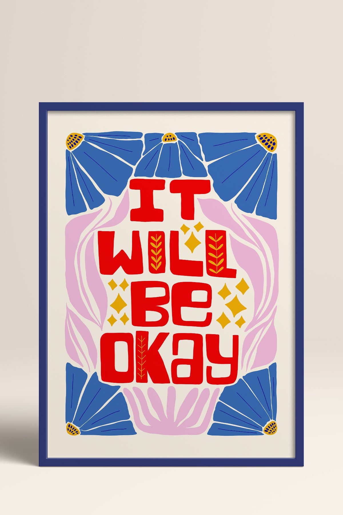 HOMEPACK Ahşap Çerçeveli Tablo Çerçeveli Poster Sanatsal Modern Duvar Dekoru FLOWER-142