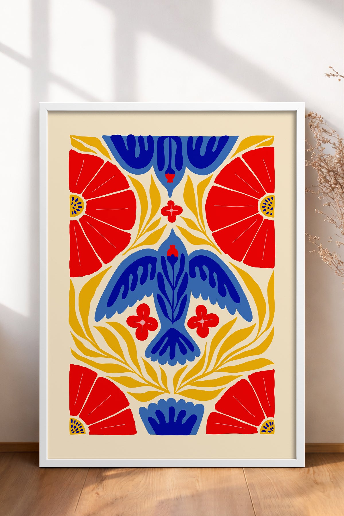 HOMEPACK Ahşap Çerçeveli Tablo Çerçeveli Poster Sanatsal Modern Duvar Dekoru FLOWER-143