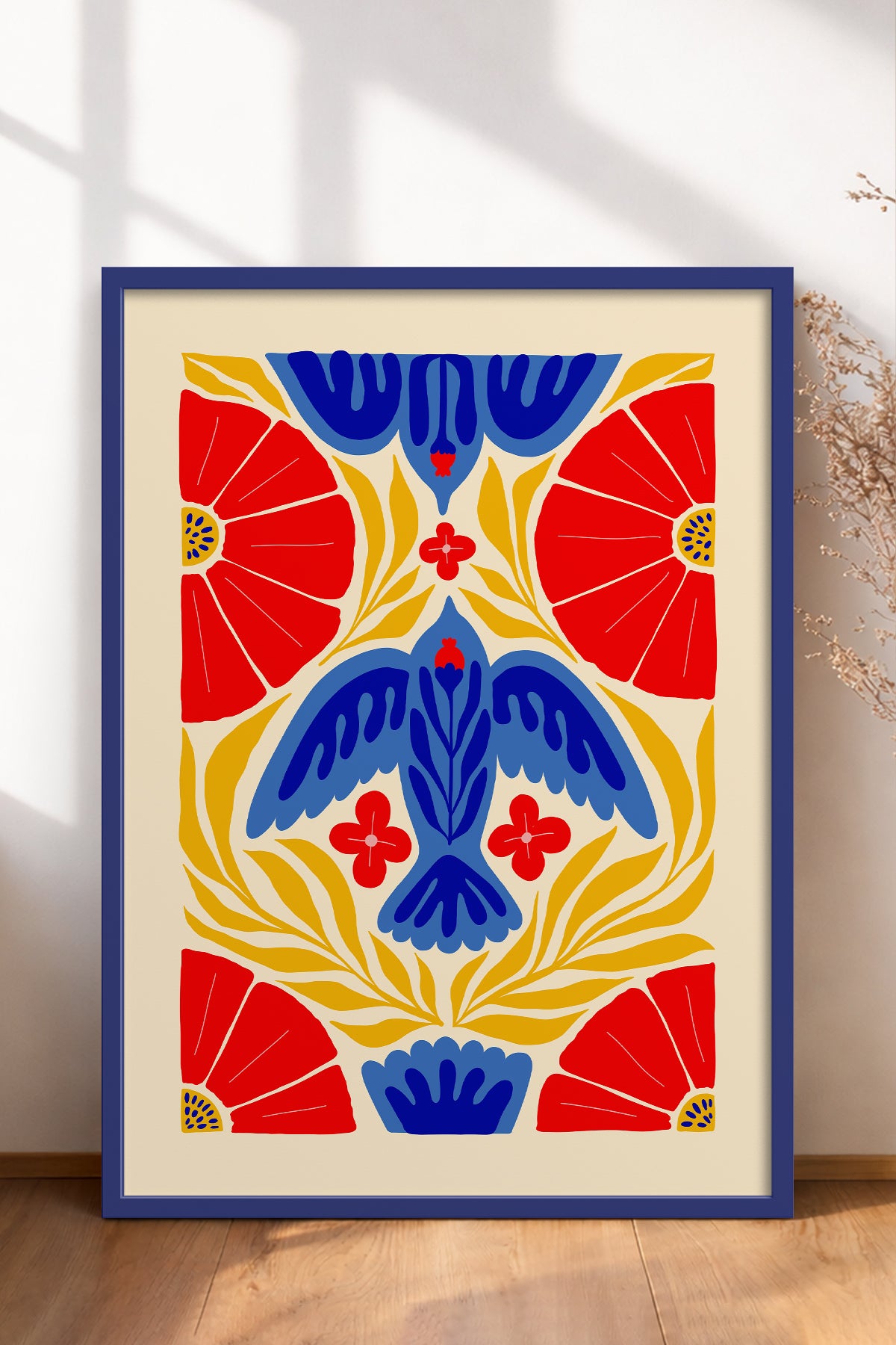 HOMEPACK Ahşap Çerçeveli Tablo Çerçeveli Poster Sanatsal Modern Duvar Dekoru FLOWER-143