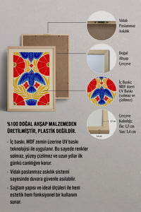HOMEPACK Ahşap Çerçeveli Tablo Çerçeveli Poster Sanatsal Modern Duvar Dekoru FLOWER-143