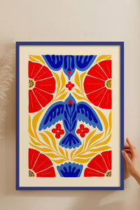 HOMEPACK Ahşap Çerçeveli Tablo Çerçeveli Poster Sanatsal Modern Duvar Dekoru FLOWER-143