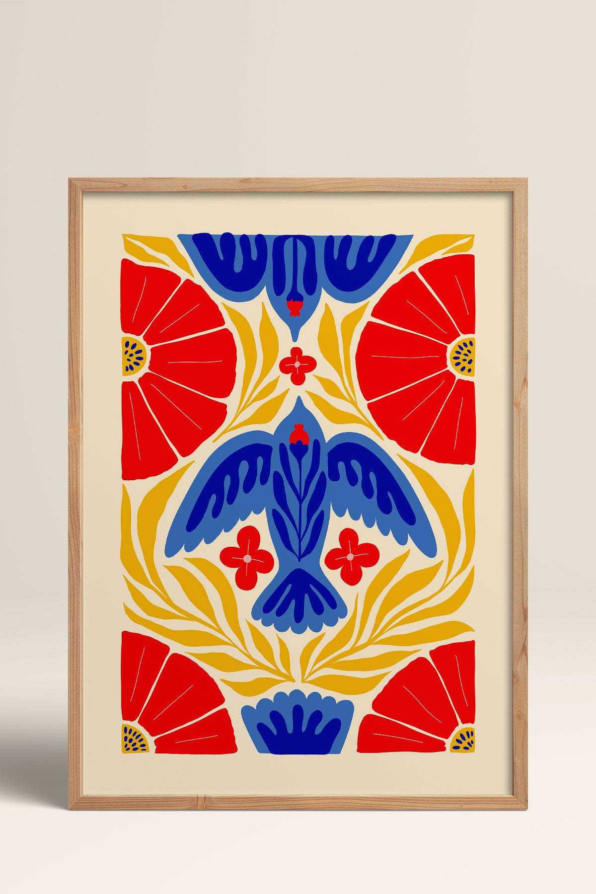 HOMEPACK Ahşap Çerçeveli Tablo Çerçeveli Poster Sanatsal Modern Duvar Dekoru FLOWER-143