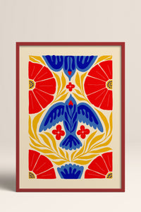 HOMEPACK Ahşap Çerçeveli Tablo Çerçeveli Poster Sanatsal Modern Duvar Dekoru FLOWER-143
