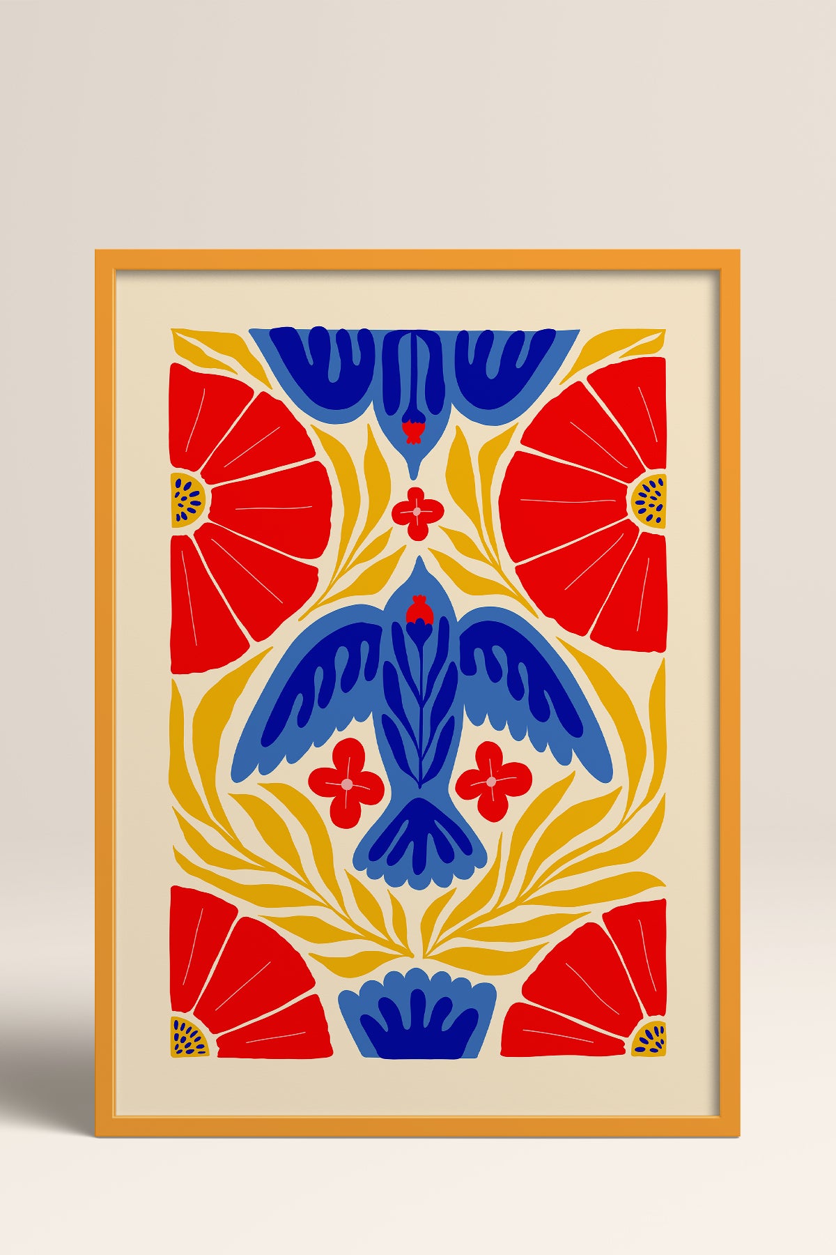 HOMEPACK Ahşap Çerçeveli Tablo Çerçeveli Poster Sanatsal Modern Duvar Dekoru FLOWER-143