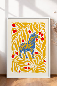 HOMEPACK Ahşap Çerçeveli Tablo Çerçeveli Poster Sanatsal Modern Duvar Dekoru FLOWER-144