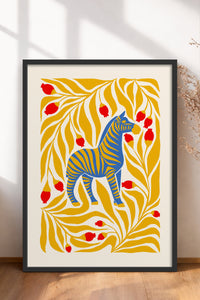 HOMEPACK Ahşap Çerçeveli Tablo Çerçeveli Poster Sanatsal Modern Duvar Dekoru FLOWER-144