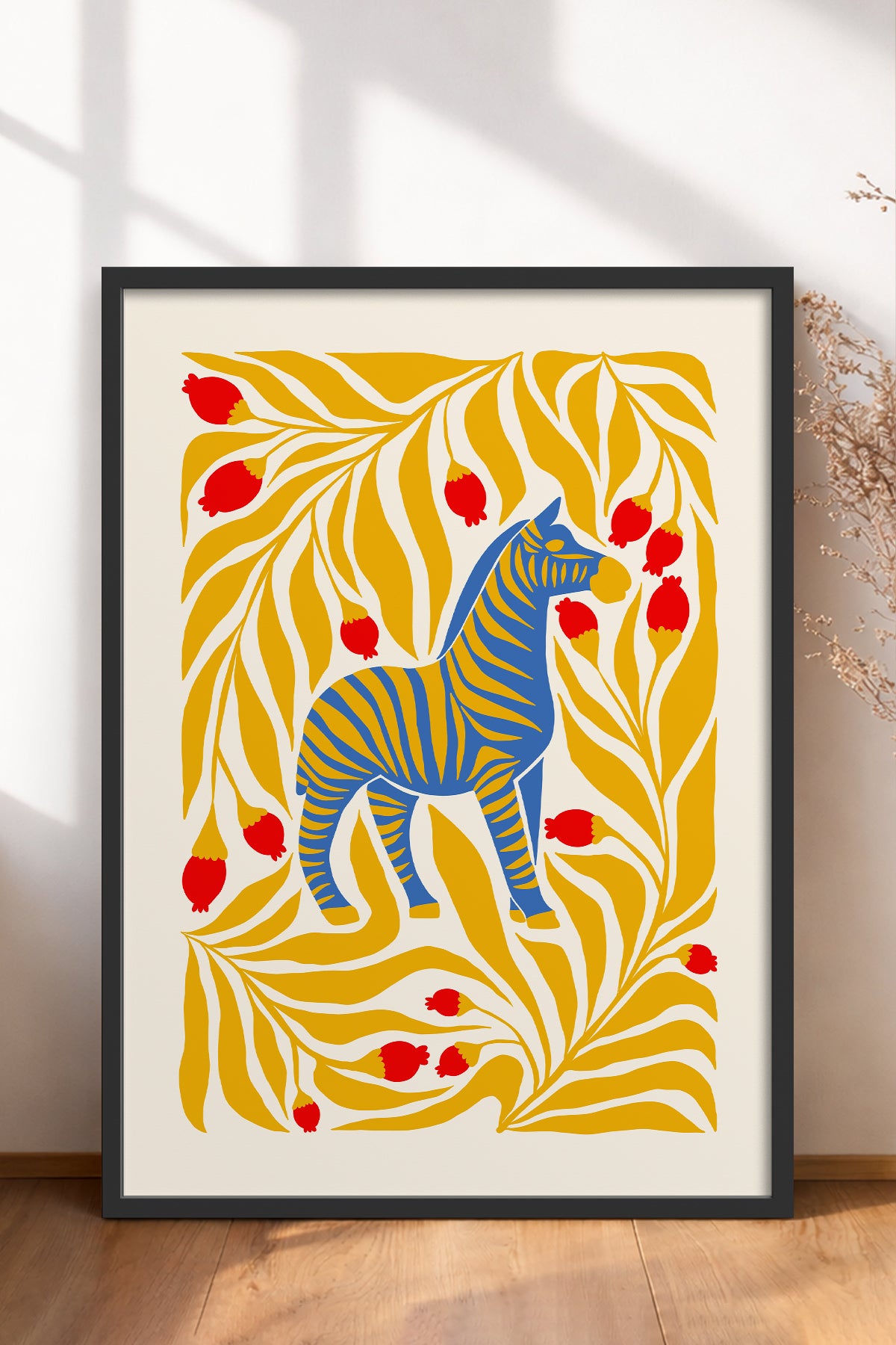 HOMEPACK Ahşap Çerçeveli Tablo Çerçeveli Poster Sanatsal Modern Duvar Dekoru FLOWER-144