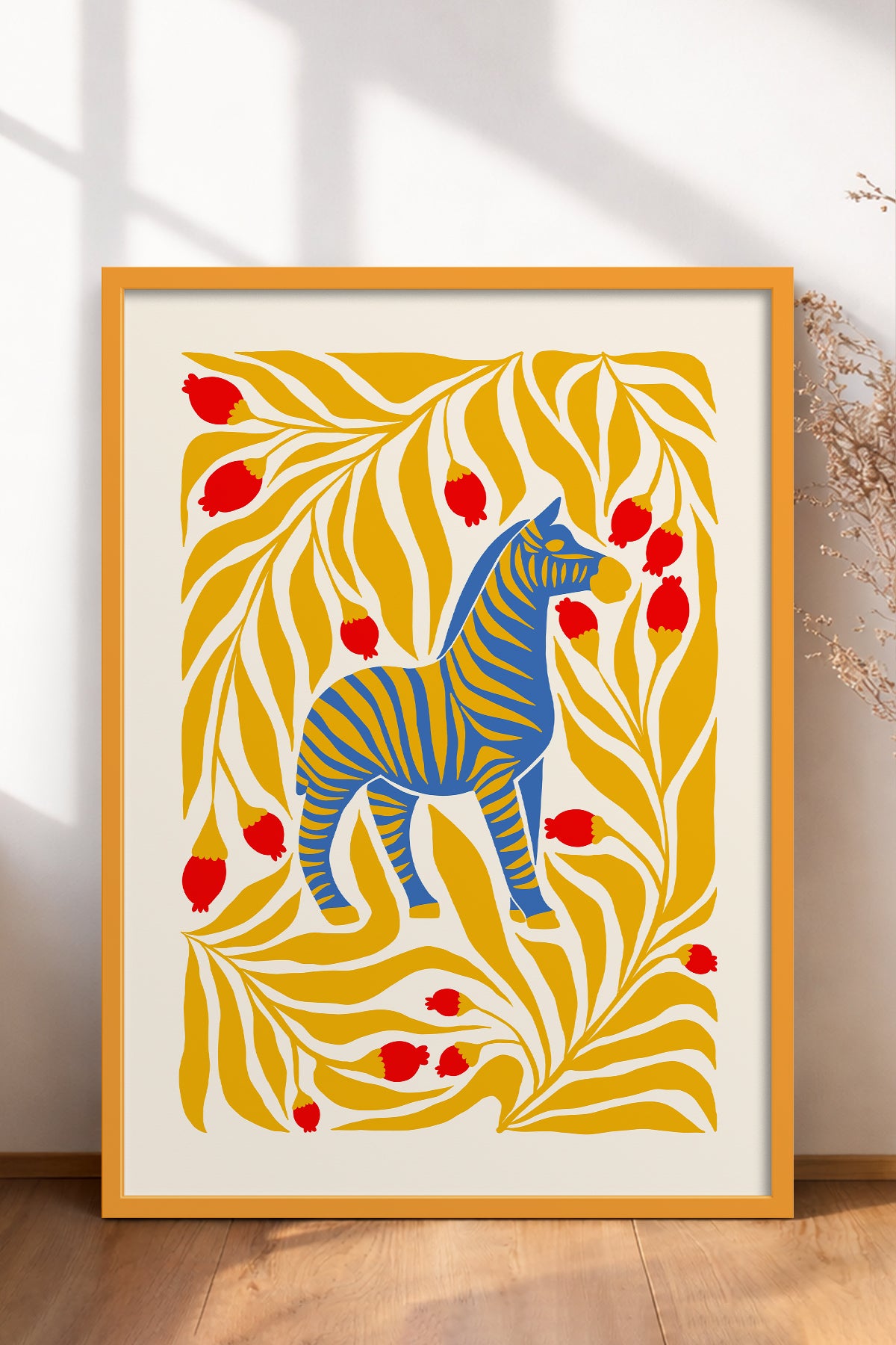 HOMEPACK Ahşap Çerçeveli Tablo Çerçeveli Poster Sanatsal Modern Duvar Dekoru FLOWER-144